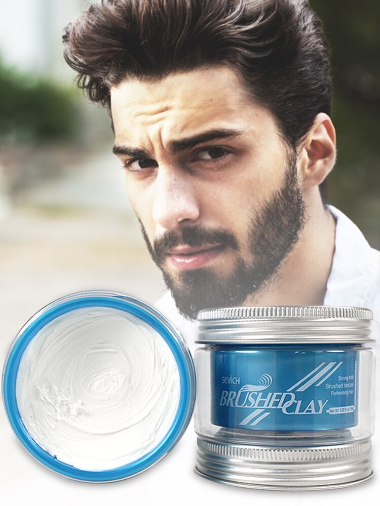 Argile coiffante forte tenue cheveux transparents cire de coiffure naturelle pour hommes ingrédients naturels purs facile à utiliser