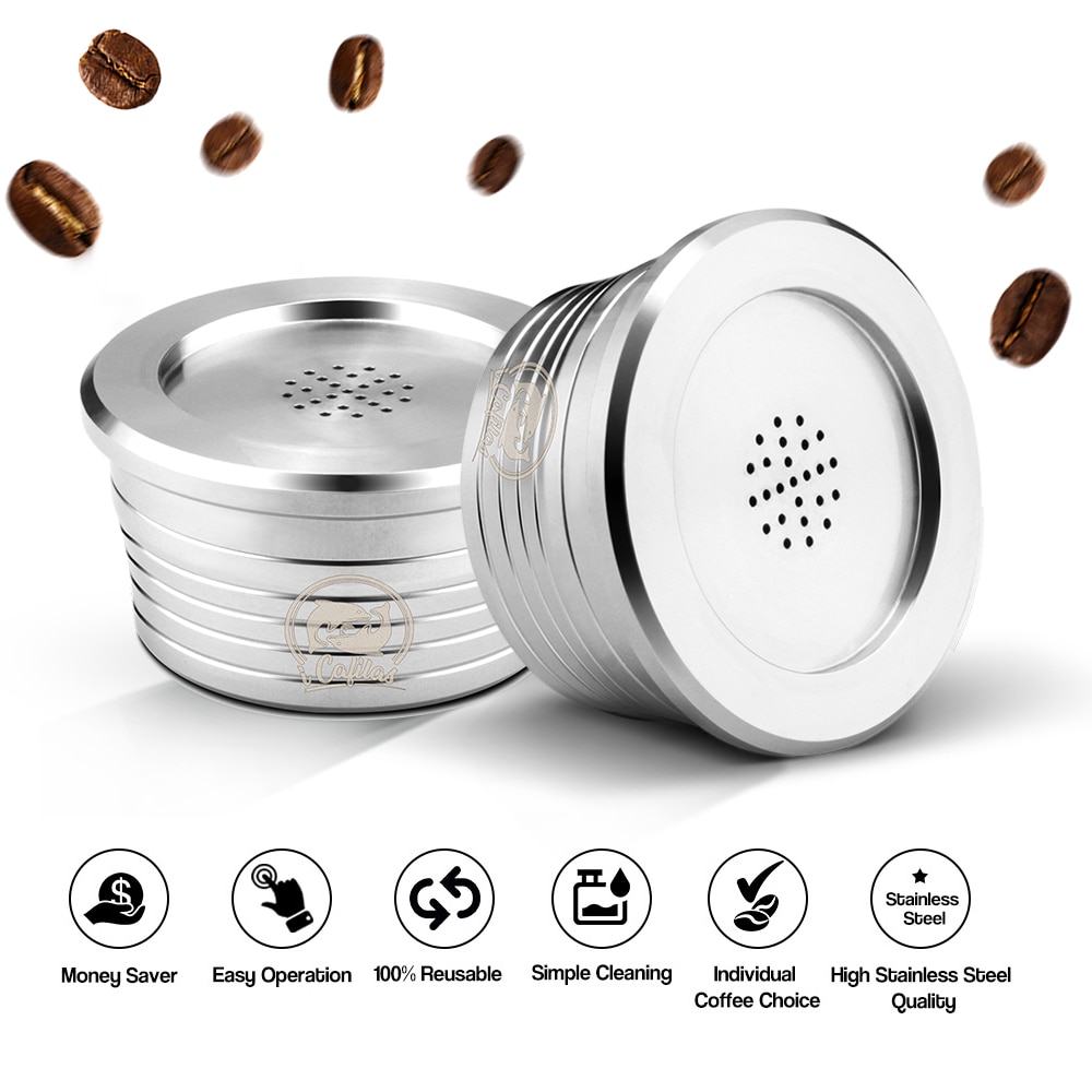 Rvs Herbruikbare Koffie Capsule Navulbare Koffie Capsules Cup Filter Compatibel met Delta Q