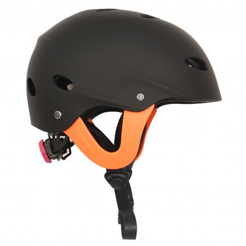 Casco de agua ligero para hombre y mujer, accesorio de protección para cabeza de Rafting, Kayak, patín, impermeable, 12 agujeros, deportes, canoa, barco: Negro / l