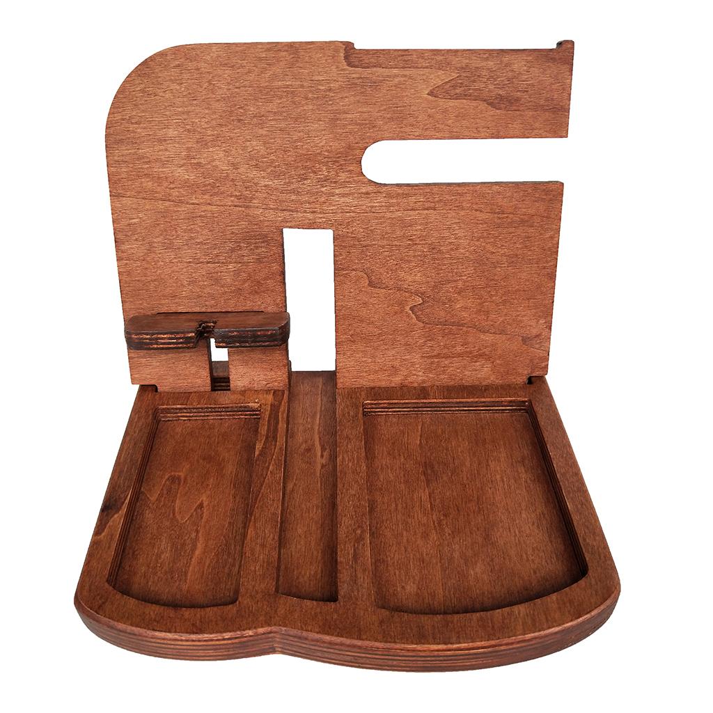 Wood Phone Stand Charging Dock Charge Station Holder Office Organizer: C-21.5x25x20cm