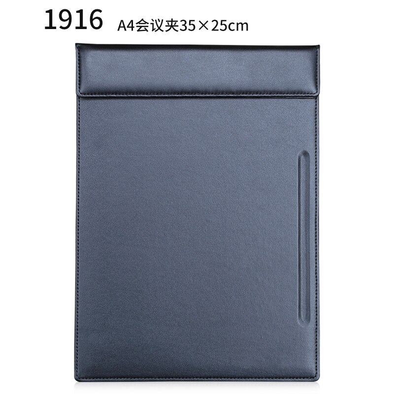35*25cm PU Leather File A4 Paper Clipboard Meeting Report Clip Board Take Note Writing Pads with Pen Slot