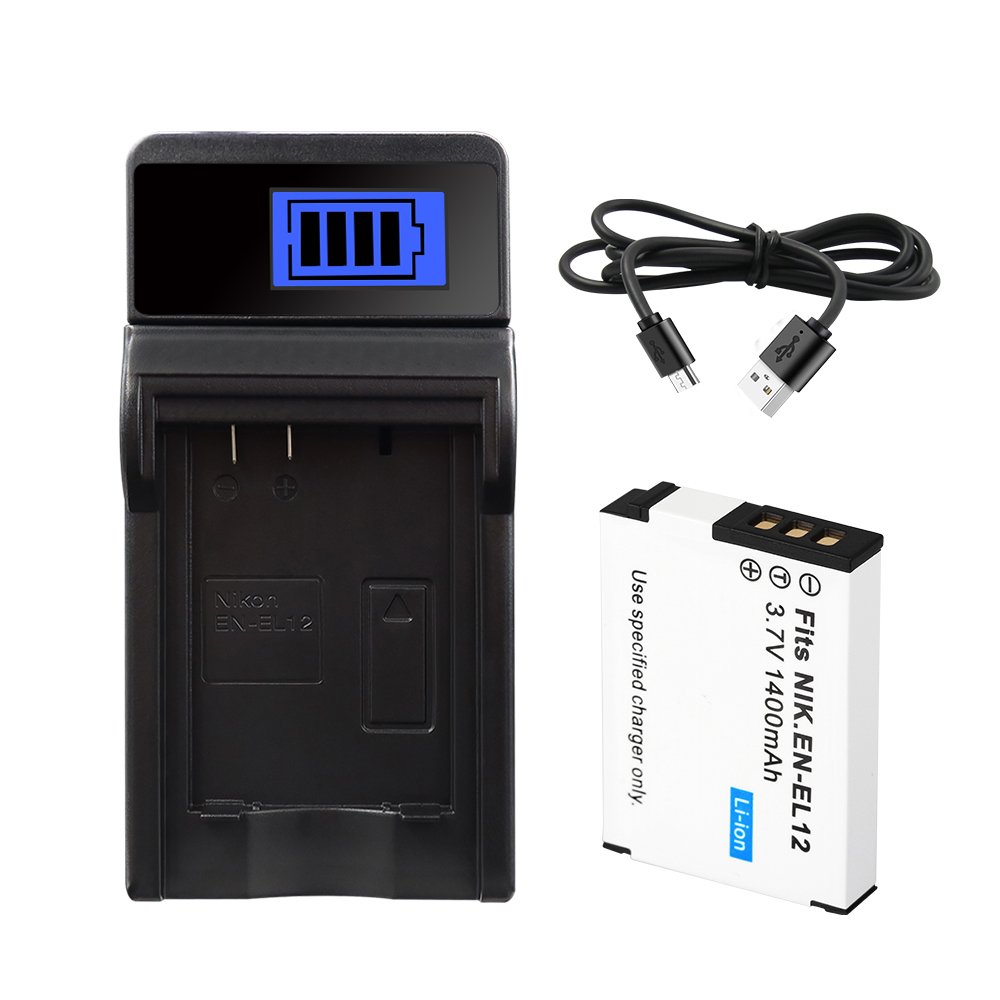 Batería EN-EL12 EN EL12 de 1400mAh para Nikon CoolPix S610 S610c S620 S630 S710 S1000pj P300 P310 P330 S6200 S6300 ENEL12: YELLOW