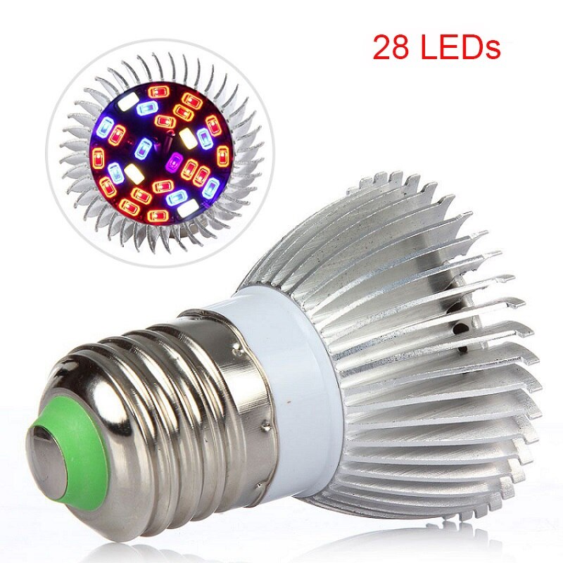 Grow Led E27 Phyto Lamp 10W 30W 50W 80W E27 Led Grow Light Volledige Spectrum Fitolampy ac85-265V SMD 5730 IR Uv Led Lampen Voor Planten: 10W 28Leds