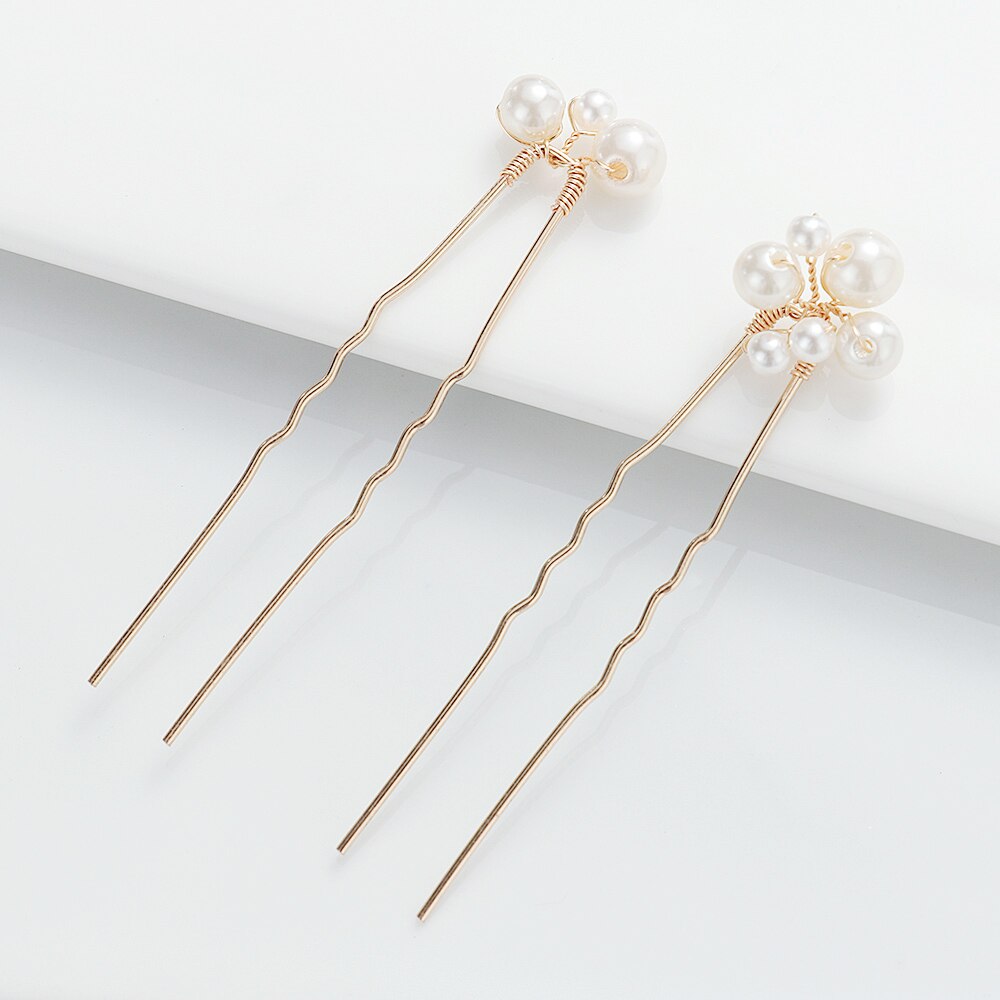 1/2Pcs Dei Capelli Della Perla pettini Da Sposa Accessori Dei Monili Dolce Fatto A Mano Simulato-Perla Da Sposa Della Forcella Dei Capelli di Inserimento a Pettine gioielli