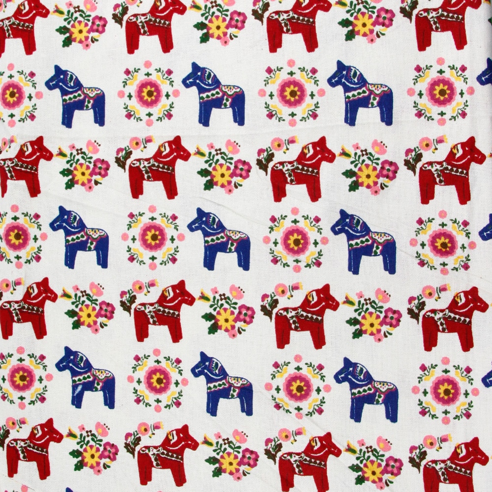 150cm x 50cm Horse Print DIY patchwork fabric cloth table cloth curtain cotton napkin linen cloth for child crafts home textile