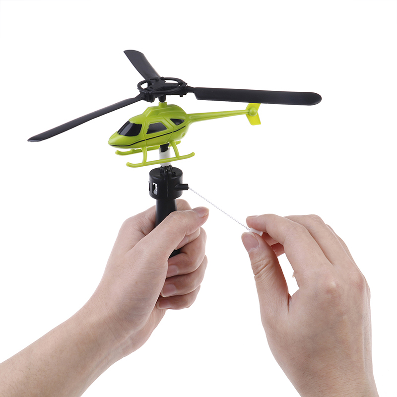 Luchtvaart Model Handvat Pull Het Vliegtuig Outdoor Speelgoed Voor Kinderen Spelen Helicopter