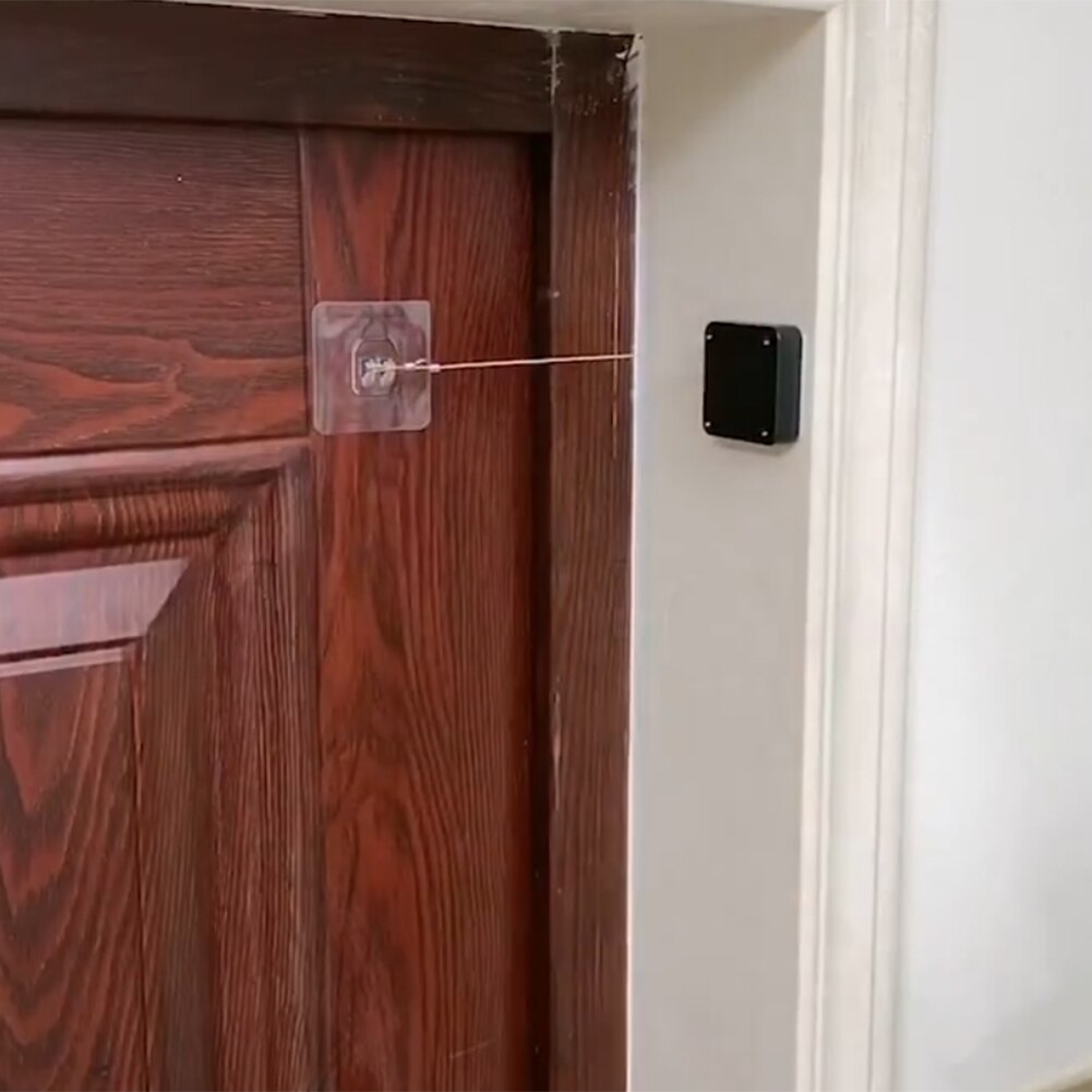 Automatic Door Closer Quick Install Door Shut-off Device Hardware for Fire Door Punch-free Automatic Sensor Door Closer