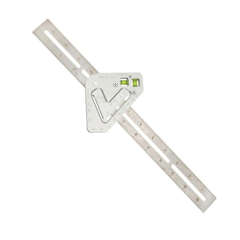 Roof Revolutionizing Carpentry Adjustable Angle Measuring Ruler Stainless Steel Multifunction Woodworking Tools