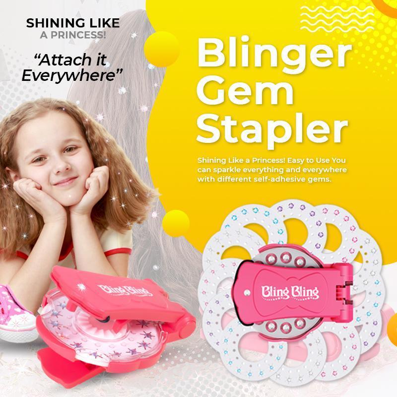 Blinger Gem agrafeuse jouet fille accessoires enfants maquillage Blingerrenss bijoux Nail-Rig-Girl semblant jouer autocollants populaires jouets cheveux-