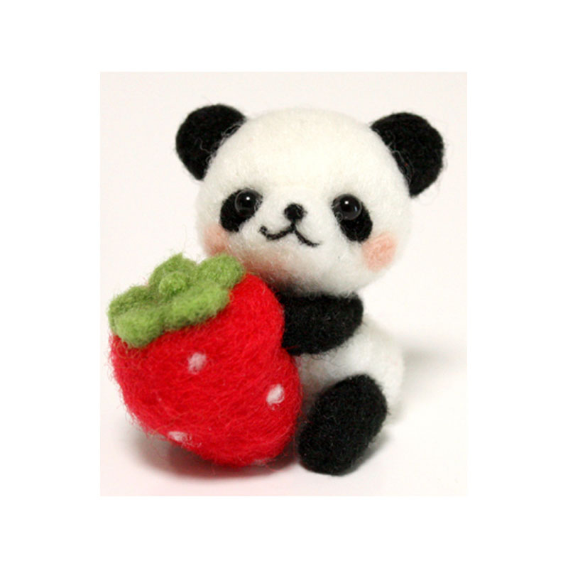 1 ensemble de laine pour feutre à l'aiguille panda, chats, chiens, lapin, cerf, lion, timbres, ensemble Shiba Inu animaux: Vert clair