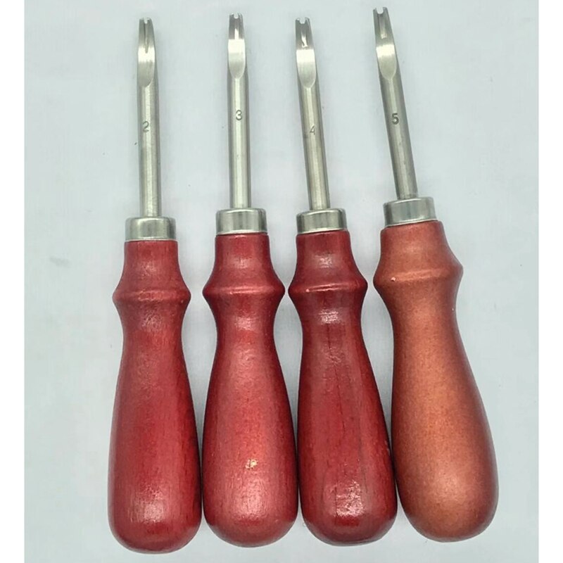 8 Diy Ambachtelijke Gereedschappen Voor Rand Lederen Beveling En Lederen Trimmen, Lederen Grooving Tool (1.5Mm, 1.2Mm, 1.0Mm, 0.8Mm)