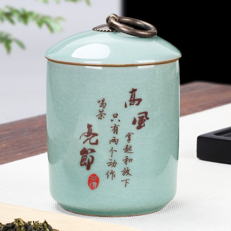 Thee Doos Koffie Organizer Puer Thee Container Chinese Groene Thee Aardewerk Pot Kruiden Voedsel Opslag Pot Keuken Items Luchtdichte Flessen: GFLJ-about10.7X7.4cm