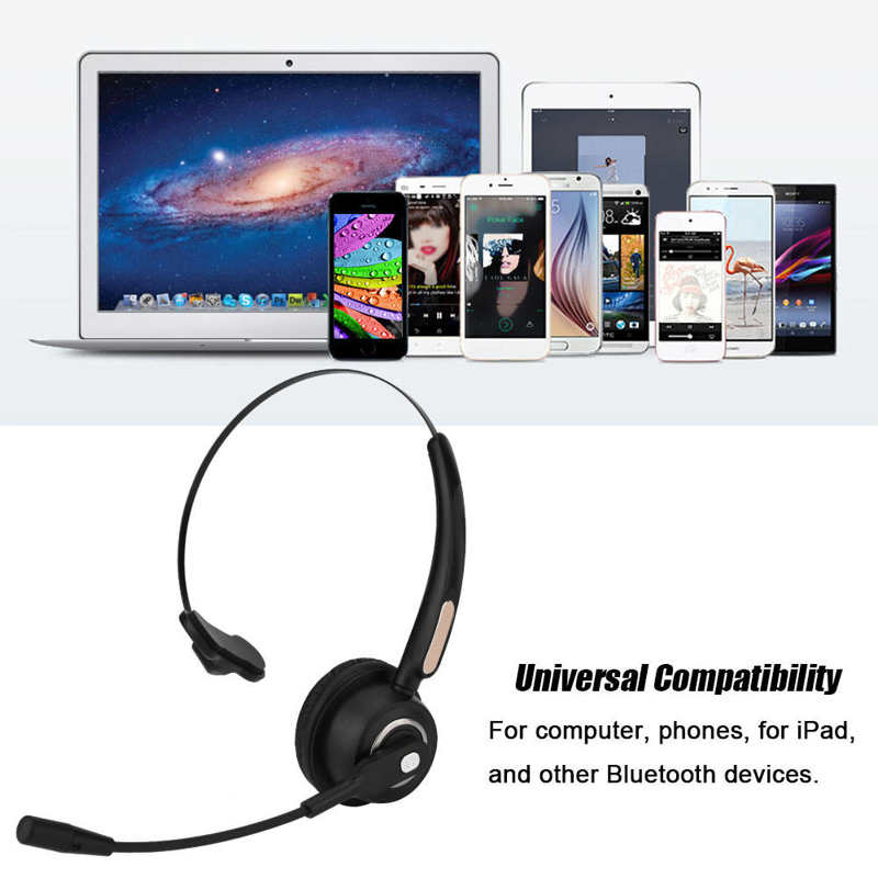 Bluetooth 5.0 Headphones with Wireless Headset for PC Laptop Call Center Office 12 HoursTalking Time