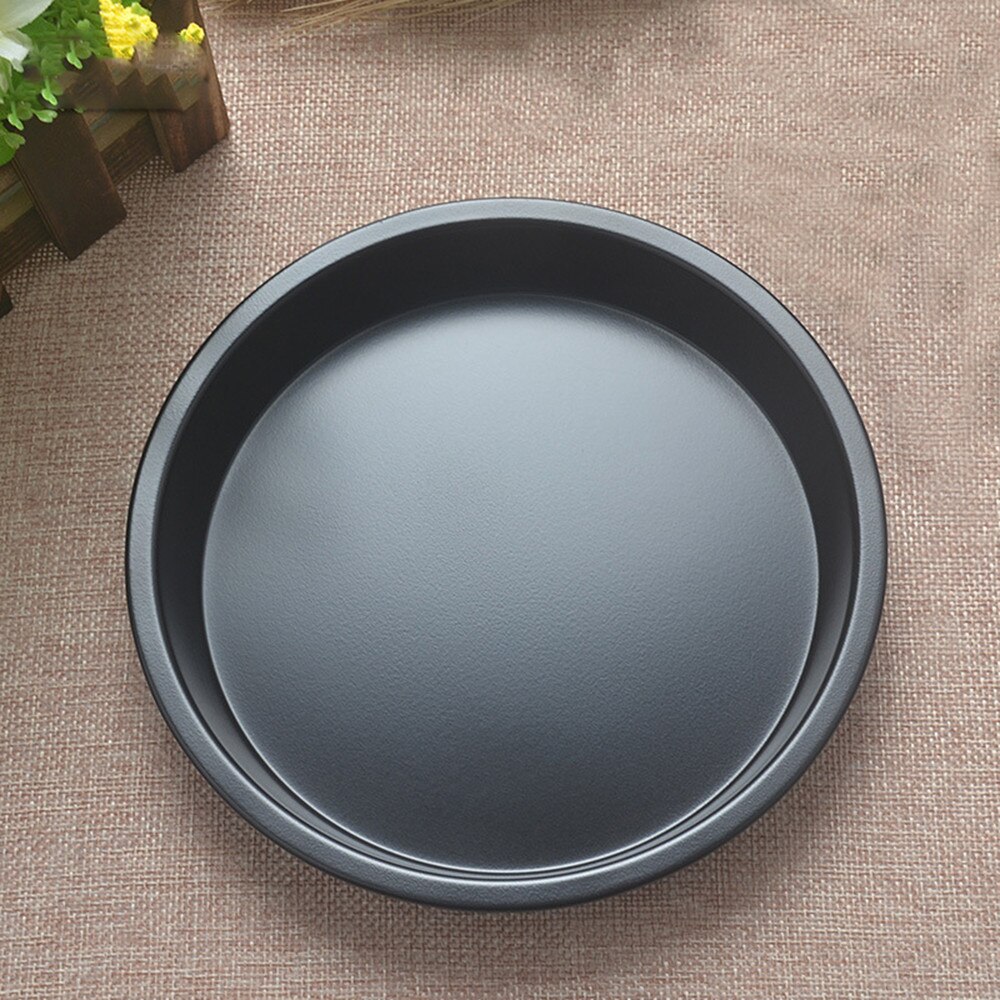 Round Pizza Plate Pizza Pan Deep Dish Tray Carbon Steel Non-stick Mold Baking Tool Baking Mould Pan Pattern 7inches FD: Default Title