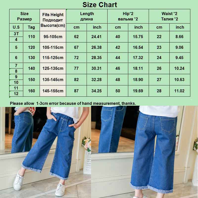 Printemps enfants jean droit jambe large Denim jean pour filles coton pantalon décontracté coupe large automne adolescents pantalon 4 6 8 10 12 ans