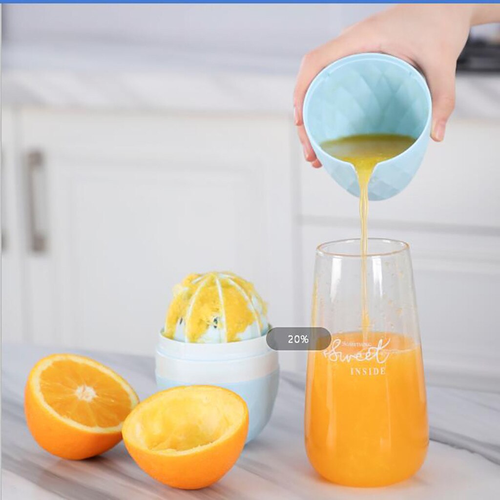 Multi-fonction manuel presse-agrumes citron Orange presse-agrumes Mini bébé jus tasse presse-agrumes couvercle Rotation presse alésoir cuisine fournitures
