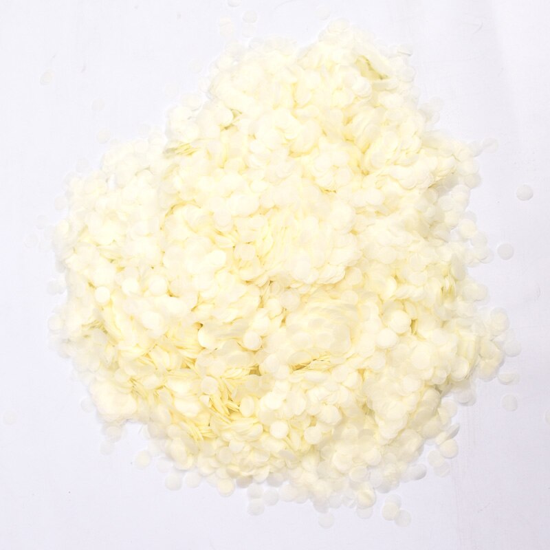 30g pastell konfetti papper konfetti pastell regnbåge enhörning födelsedagsfest dekoration bröllop baby shower kön avslöja servis: 7 ljusgul