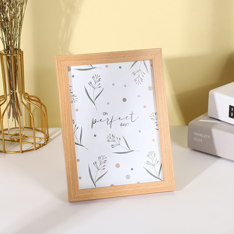 Moderne Einfache Holz Bilderrahmen 5/6/7/8 Zoll/bild Rahmen Holz Dichte Bord Bilderrahmen Home Decor: 6 Zoll / Burgunderrot