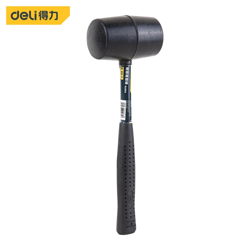 Deli Multifunction Heavy Duty Mallet Rubber Hammer 12/16/24oz Floor Ceramic Tile Installation Hammer Hand Tools
