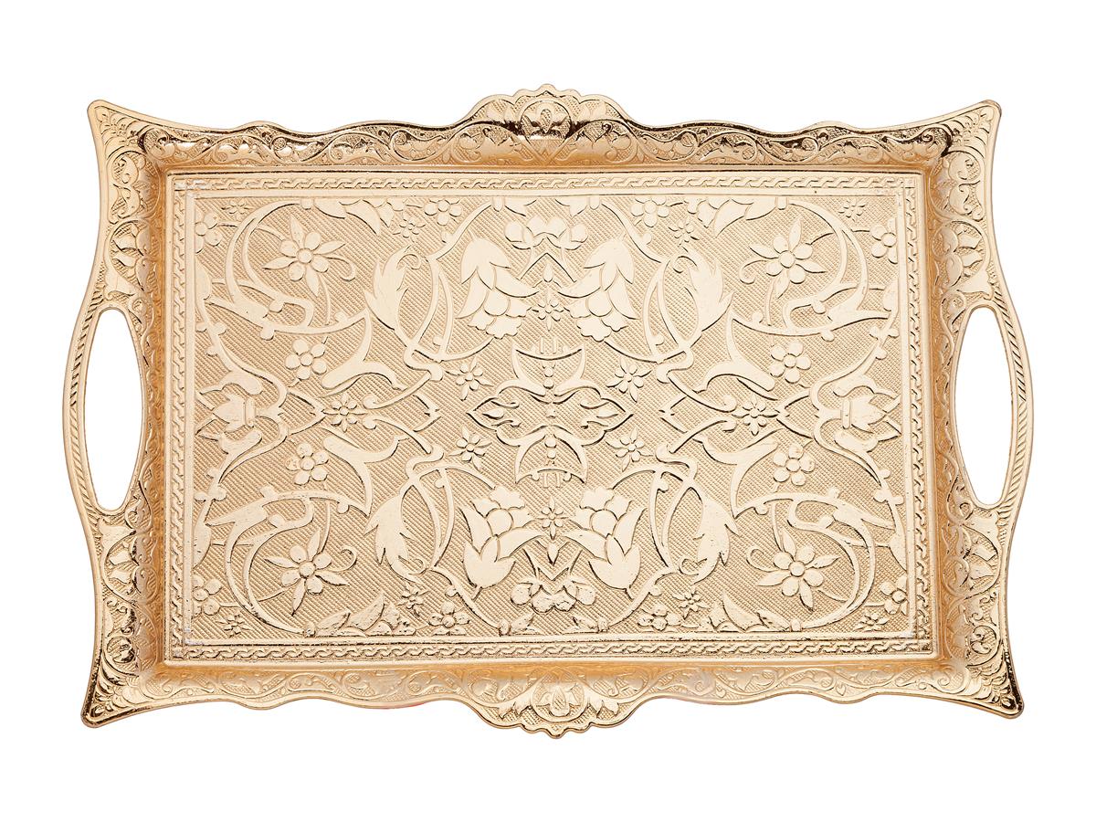 Från istanbul grand bazaar kaffe tid dekorativ kaffefack te bricka autentiska brickor tumlade heminredning 102: Guldfärg