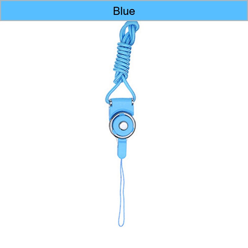 Cell Phone Neck Lanyard for Keys Detachable Multifunction Strap For ID Card Key Ring Holder 12 Colors Mobile Phone Lanyard strap: Blue