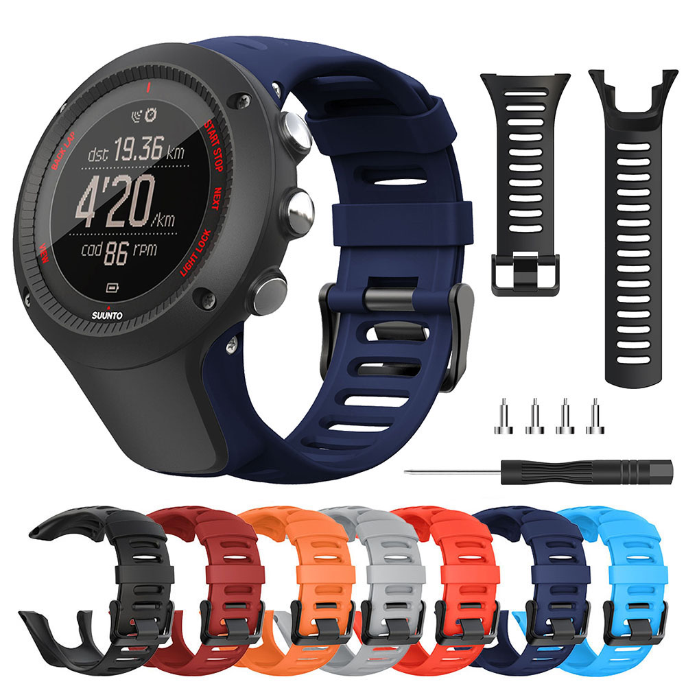 24mm Silikon armband für Suunto Ambit 1 2 3 Ersatz armband für Suunto Ambit 1/2/2s/2r/3p/3s/3r Smartwatch band