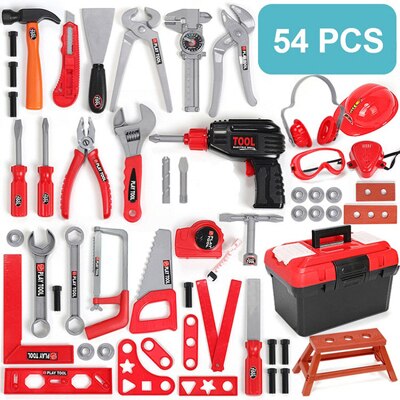 21-54 stücke Garten Werkzeug Spielzeug freundlicher vorgeben Spielen Werkzeugkasten einstellen Simulation Bohrer Schraubendreher Reparatur Werkzeug Bausatz Haus Spielen spielzeug