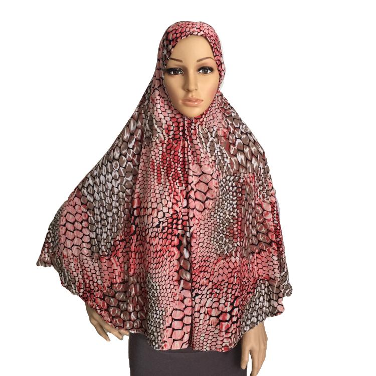 Chapeau Khimar avec Hijab pour femmes musulmanes, 1 pièce, tête arabe, col complet, châle pour la prière du Ramadan du moyen-orient, Niqab,: Rouge