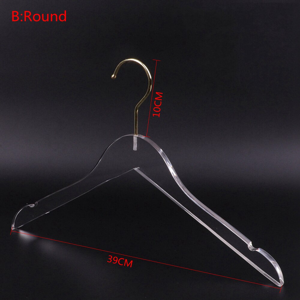 10 stk 15 " kvinde klar akryl tøj bøjle guld krog bøjle voksen bøjle rack