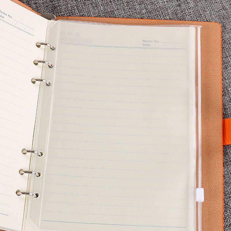 12 Stks/partij A6 6 Gaten Pvc File Organizer Opslag Rits Map En 1Pc 6 Ring Notebook Cover Planner Collection bindmiddel Document