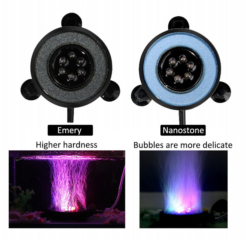 Onderwater Rgb Aquarium Air Curtain Bubble Licht 6 Kleur Veranderende Led Dompelpompen Aquarium Versieren Licht Eu/Ons/uk Plug
