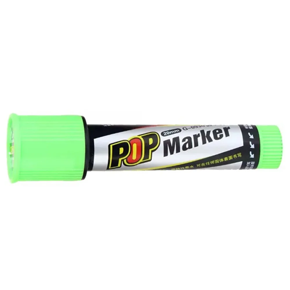 20mm Graffiti Sketching Markers Pen Waterproof Permanent POP Paint Graphic Sketch Marker Refillable Poster Pen: light green