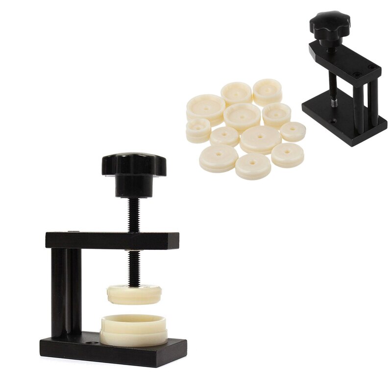 Watch Case Press Dies Watch Crystal Front Back Case Cover Screw Press Presser Close Watchmakers Repair Kit Tools