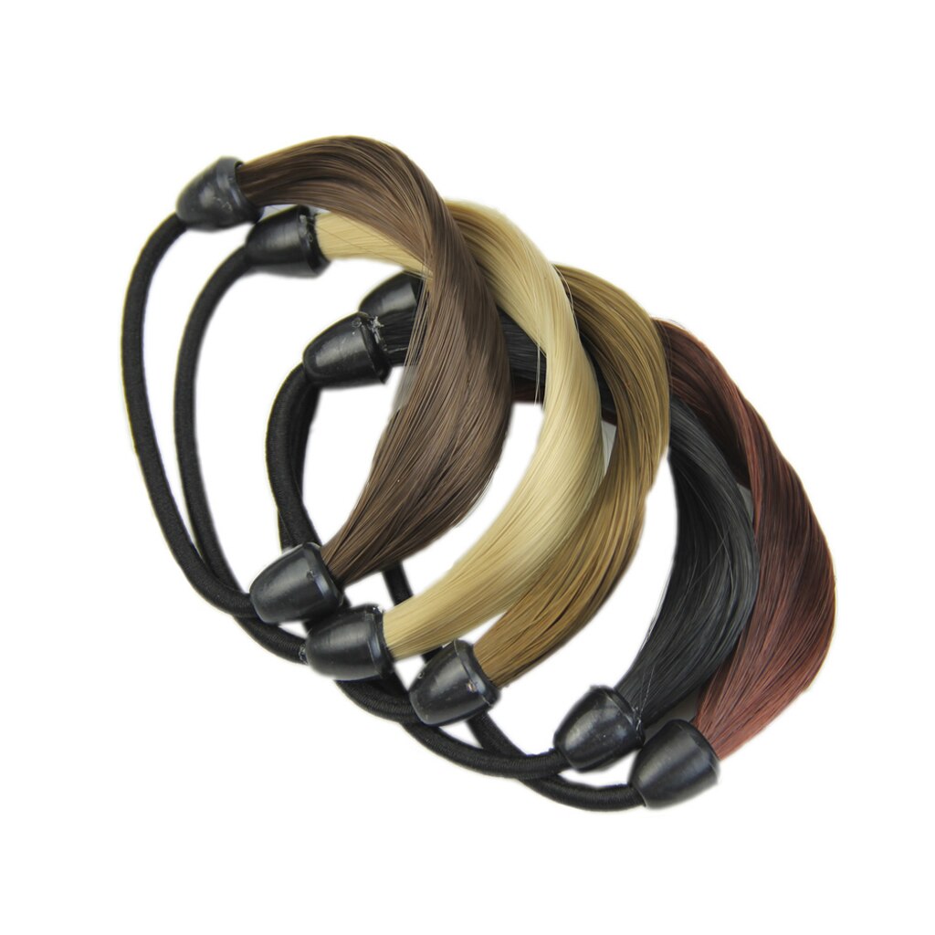 Coreano moda Peruca de Cabelo Rabo de Cavalo Titulares Cabelo Tranças Torção Rubber Band Headband