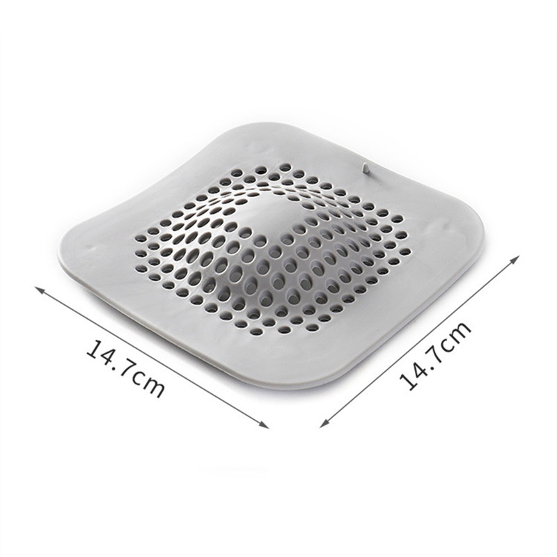 Filtro de cabelo antibloqueio de silicone Filtro de banheira Rolha de drenagem de piso do chuveiro Plug desodorante de cozinha Acessórios de banheiro: Branco