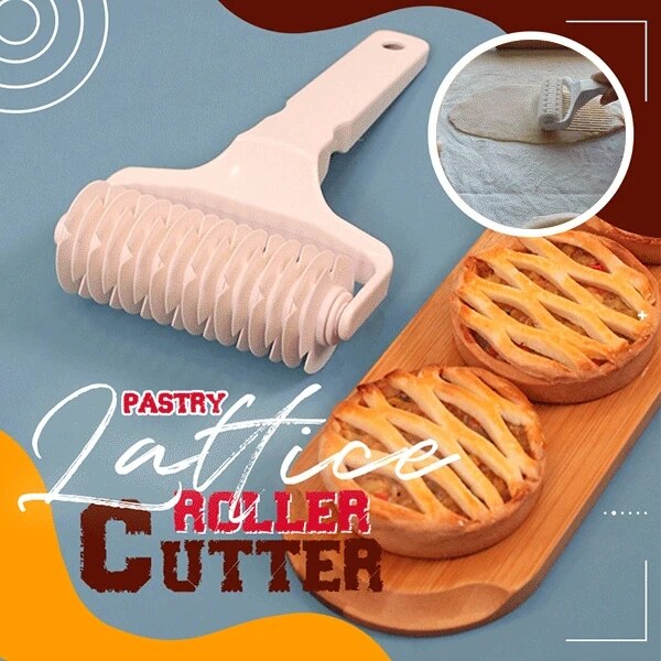 Pastry Lattice Roller Cutter Plastic Pull Net Pizza Knife Wheel Pasta Lattice Roller Cutter Dough Biscuit Pie