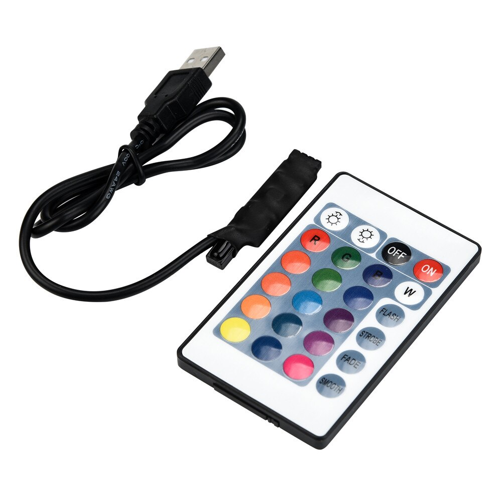100CM USB LED Strip Light TV Back Lamp 5050RGB Colour Changing+Remote Control