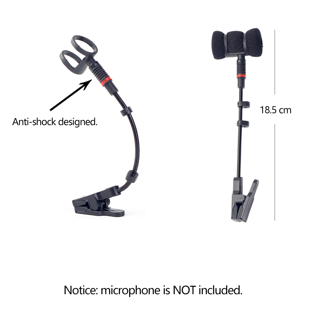 Instrument Kondensator Mikrofon Universal- Ständer Clip für Saxophon Klarinette Wind Instrument, dauerhaft Mini Schock Halterung