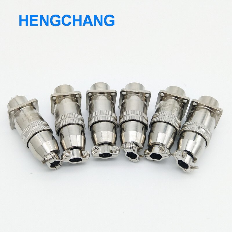 12mm XS12 With flange push pull self-locking fast aviation connector Square mount 1set