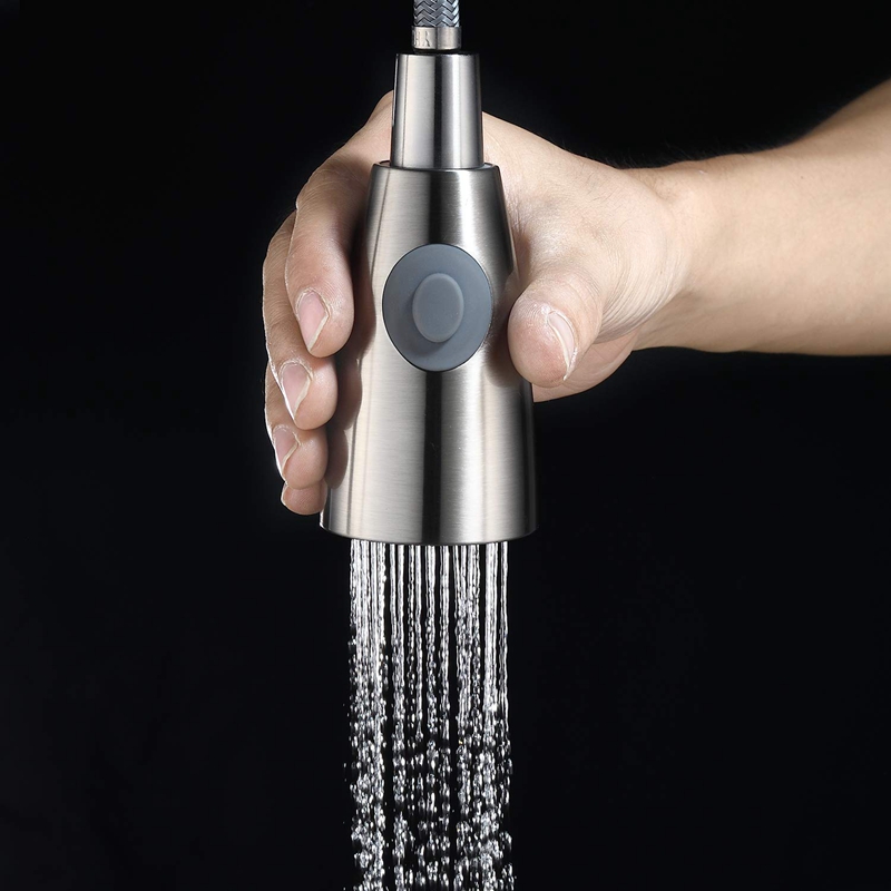 Aanrecht Kraan Vervangende Onderdelen Pull Down Kraan Spray Hoofd, Alleen Voor G1/2 Connector, geborsteld Nikkel Afwerking