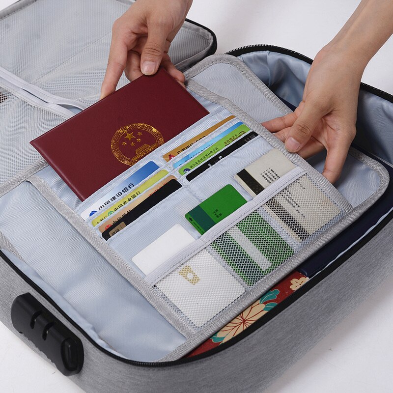 Travel Document Bag Large Capacity Certificates Files Card Organizer Men Business Waterproof Storage Pack Home Accessories Item