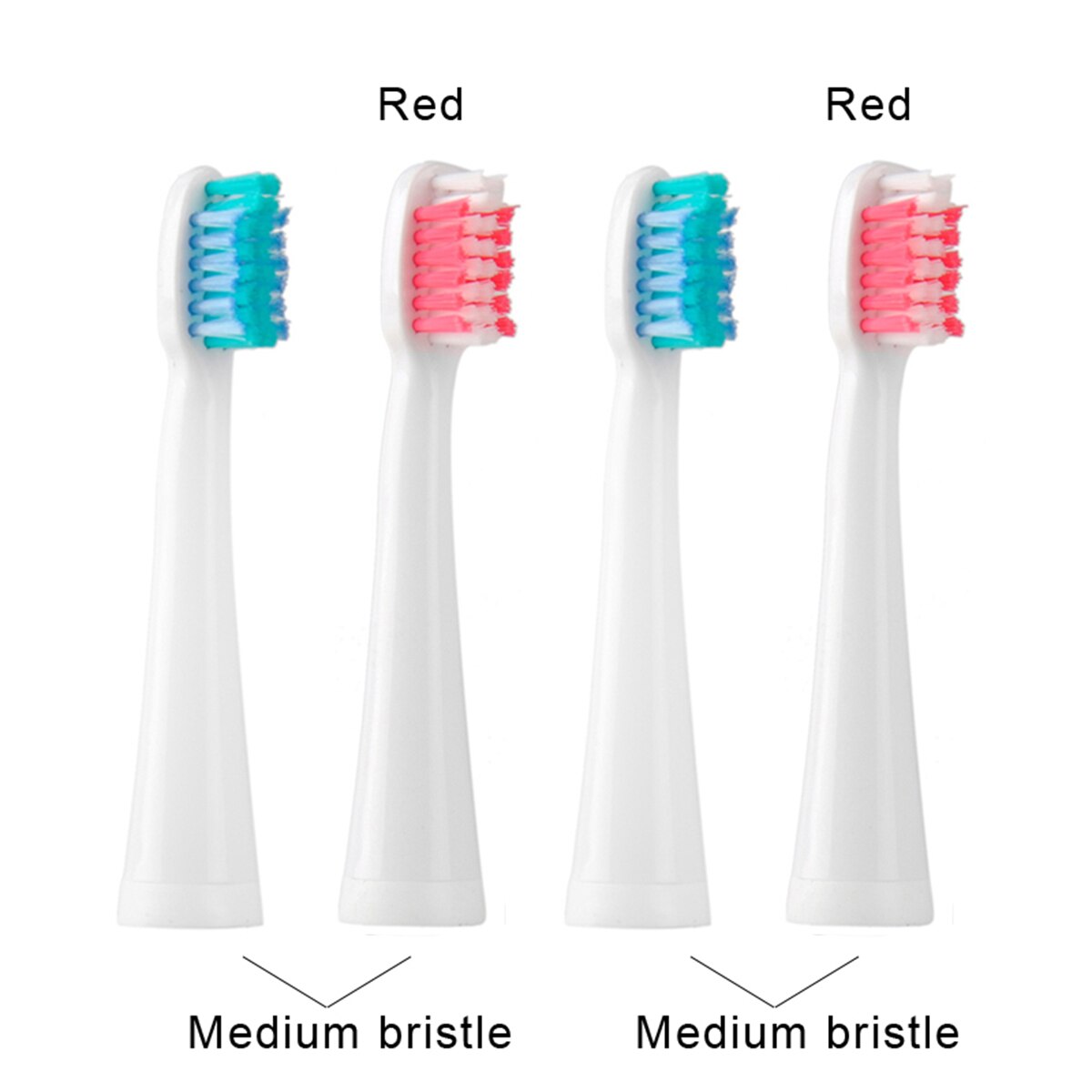 4 stk / sæt udskiftning af tandbørstehoved elektrisk tandbørstehoved til  a39 a39 plus  sn901 sn902 u1 a1 bløde børstehår: Mellemstore børster 4 stk
