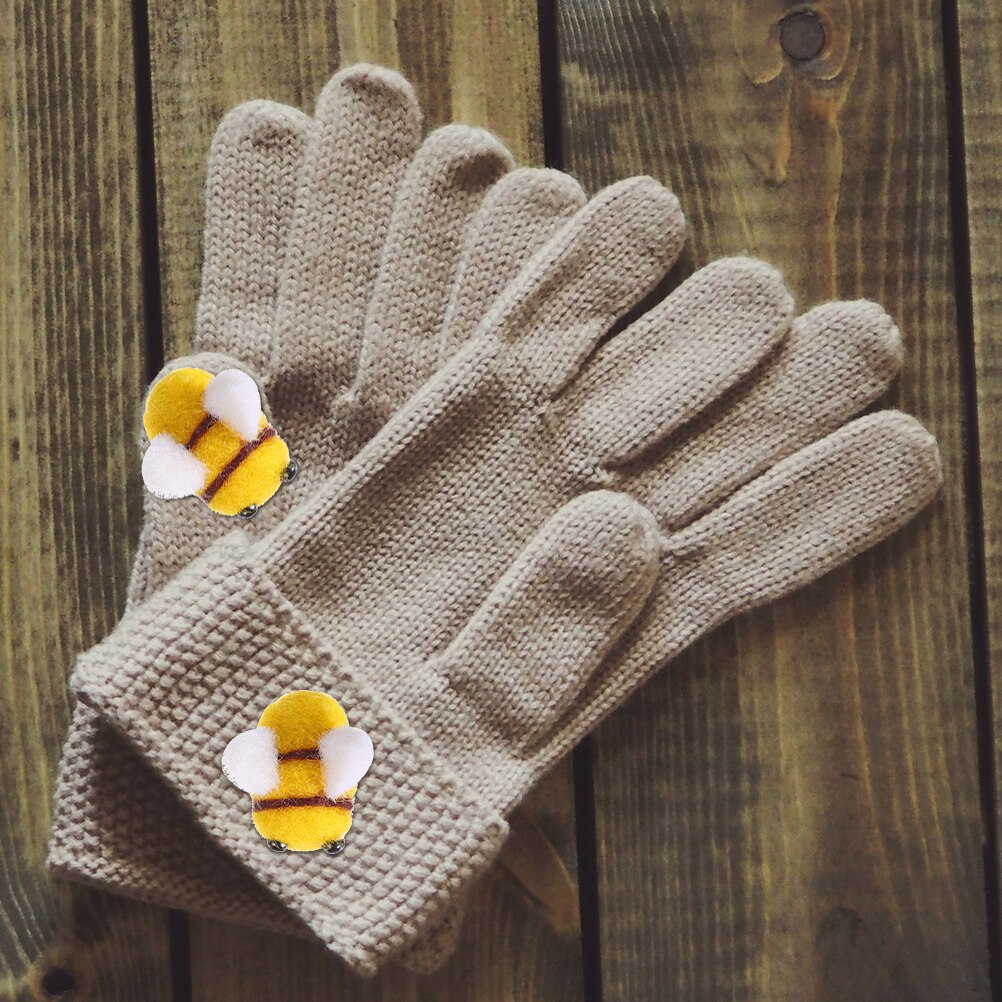 5Pcs Wool Felt DIY Small Bee Decor Craft DIY Decoration for Clothes Hat