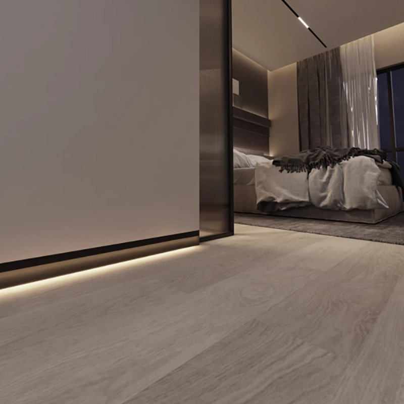 Strisce luminose a portato per battiscopa Montaggio a parete da incasso Profilo in alluminio H60 / 80mm con copertura lattiginosa Canale angolare Decorazioni per la casa Lampada da sbarra