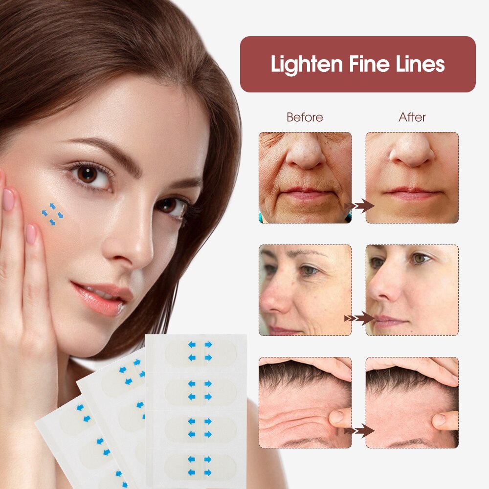 80 Uds. Pegatinas invisibles para levantamiento de rostro, cintas de repuesto en forma de V para levantamiento de barbilla doble, maquillaje fino, parches adhesivos para estiramiento facial