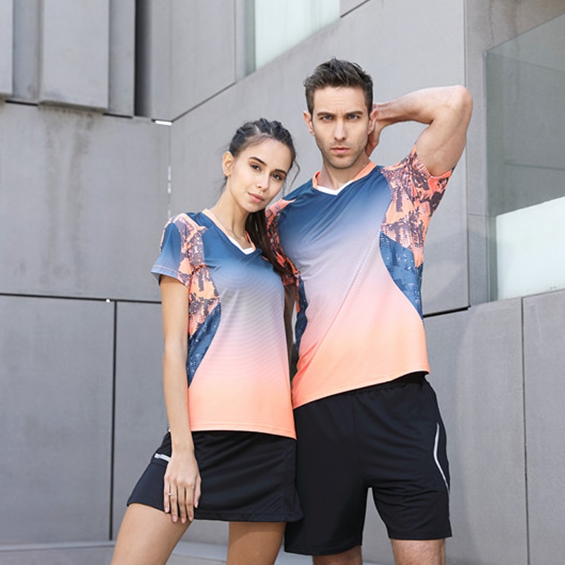 Running Sport Outdoor Quick Dry Breathable Badminton Shirt,Women/Men Table Tennis Team Game Custom T Shirts