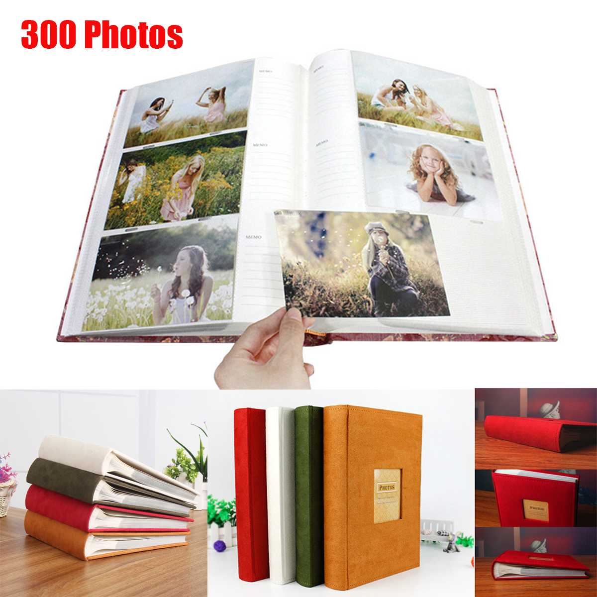 33CMx22.5CMX4.7CM 6 ''Foto Foto Album 100 Pagina 300Pcs 'S Opslag Case Baby Bruiloft Familie Memo Fotoalbum Kindje