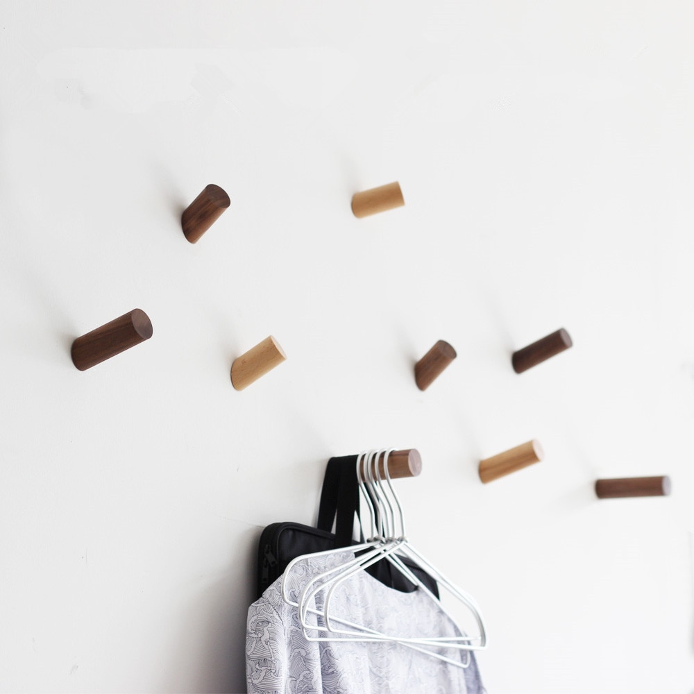 Houten wandhanger houten wand kapstokhaken kledinghanger wandorganizer hangers kledinghanger huisdecoratie