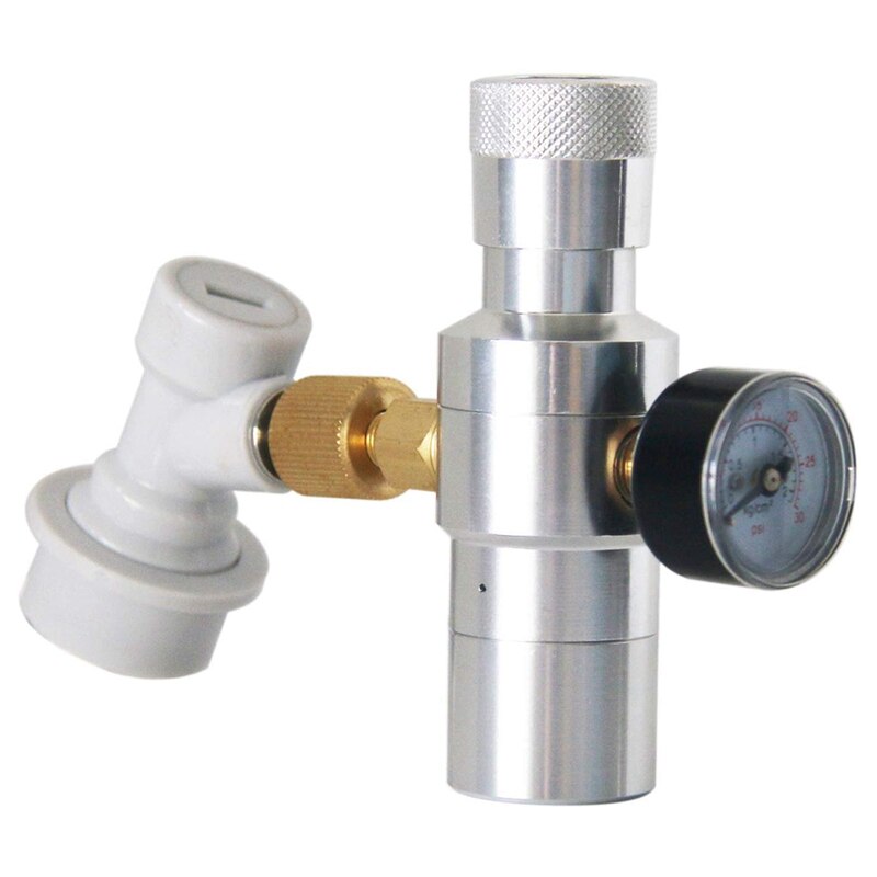 Dispensador de CO2 de cargador de barril de cerveza-incluye regulador de barril 0-30 PSI, adaptador de rosca de 3/8 pulgadas, bloqueo de bola de Gas de desconexión rápida para Ho: Default Title