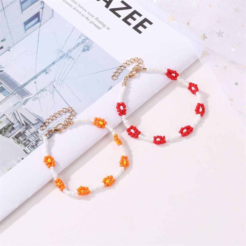 1pc Böhmischen Stil Blume Perle Dekor Armbinde Nette Einstellbar Perlen Armbinde Charme Armbinde Schmuck Zubehör